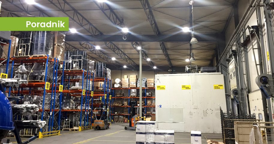 Oświetlenie LED na hali produkcyjnej